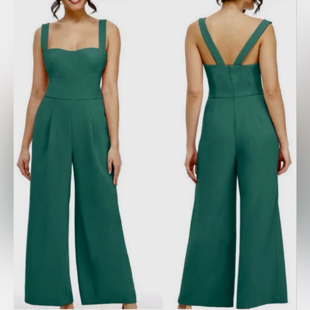 Gal Meets Glam Nicole Sweetheart Square Neck Pant Jumpsuit NWT